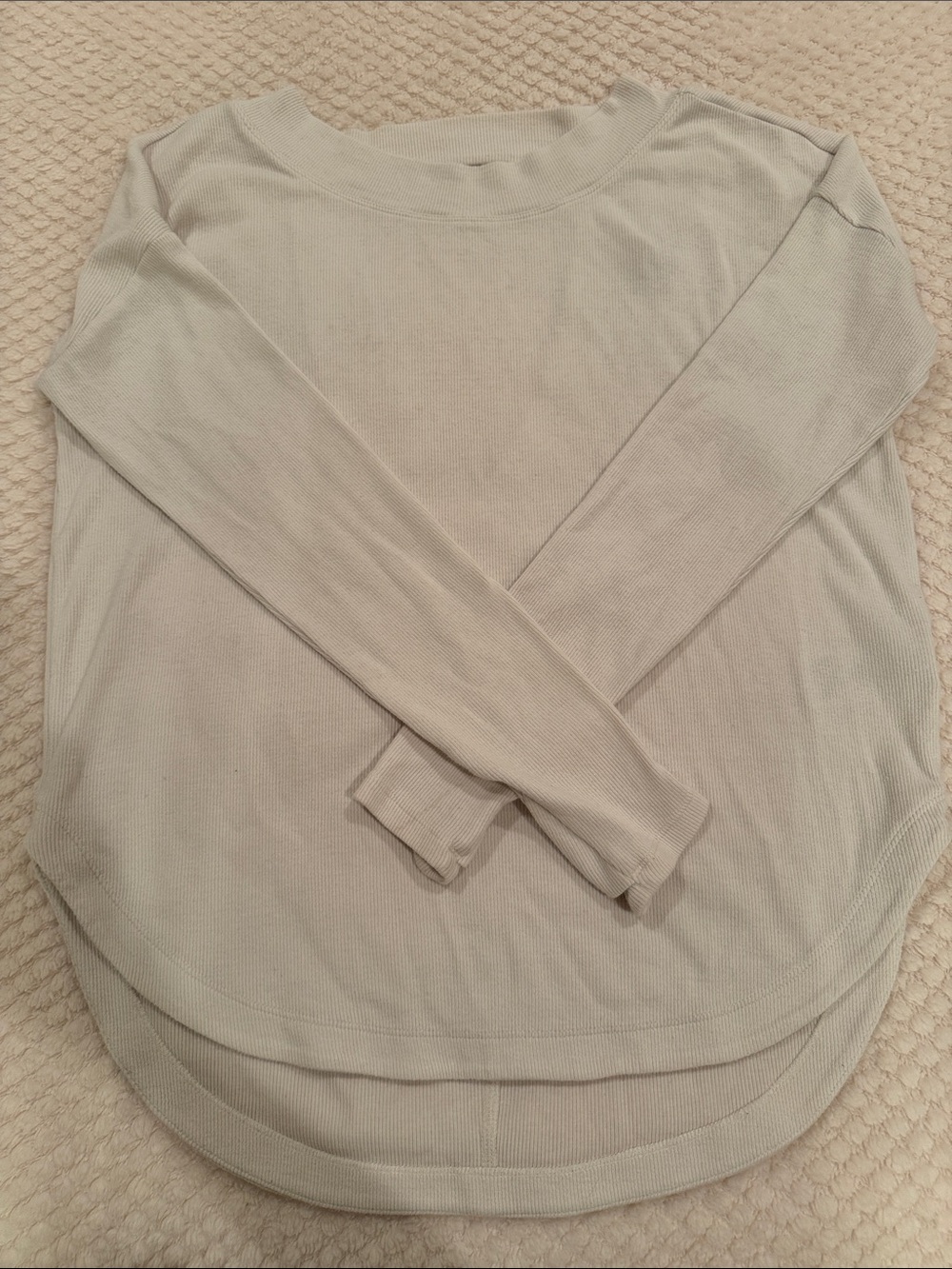 Athleta Women's Lightweight Long-Sleeve Scoop Neck Top - Cream